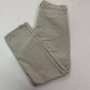 J Crew Mens Light Gray Corduroy Pants 30x29 Straight Leg 100% Cotton Mid-Rise